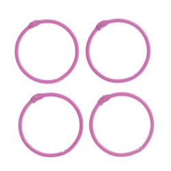 Кольца для творчества (для фотоальбомов) "Ярко-розовое" набор 4 шт d=4,5 см