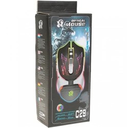 Мышь игровая проводная C29 в коробке (черная)