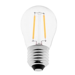 Лампа светодиодная Luazon Lighting шарик, G45 , E27, 2 Вт, 3000К, прозрачная