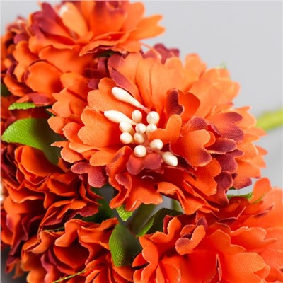 Цветы для декорирования "Астра оранжевая охра" 1 букет=6 цветов 10 см