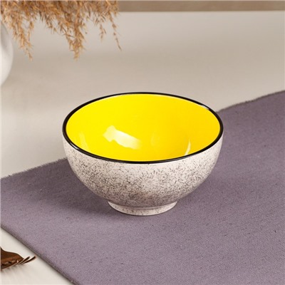 Набор посуды "Салатный", керамика, желтый, 3 предмета: d=15 см, 700 мл, Иран