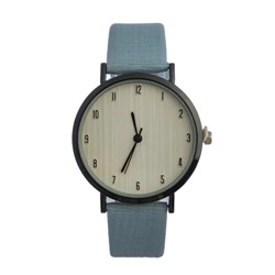 Часы наручные женские "Аузония", d=4 см, серый ремешок