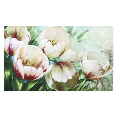 Картина на холсте "Садовые тюльпаны" 60х100 см