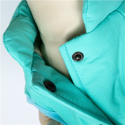 Куртка для собак, M (ДС 25 см, ОШ 37 см, ОГ 37 см), голубая