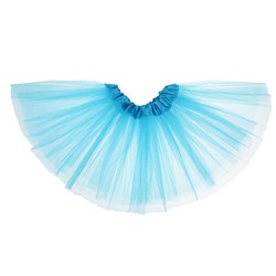 Карнавальная юбка, двухслойная, цвет голубой