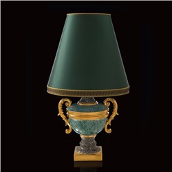Лампа "Гамбия",черно-зеленая, керамика