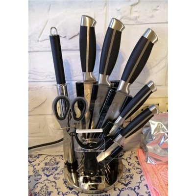 Набор кухонных ножей из 8 предметов с подставкой
