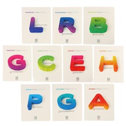 Комплект предметных тетрадей 48 листов "Буквы", 10 предметов, обложка мелованный картон, глянцевая ламинация, блок офсет