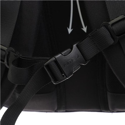 Рюкзак молодежный, Kite 814, 44 х 31 х 15 см, с эргономичной спинкой, LED элементы (светящиеся), чёрный