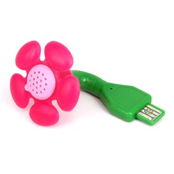 USB010 USB-ароматизатор "Цветок", цвет розовый