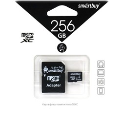 Карта памяти SmartBuy MicroSDXC (SB256GBSDCL10-01), 85Mb/s, 20Mb/s