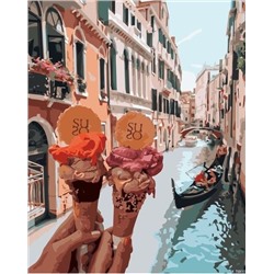 Картина по номерам 40х50 - Мороженное в Венеции