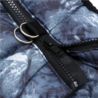 Куртка для собак на молнии "Содалит", размер XS,  синяя (ДС 21, ОШ 22, ОГ 30 см)