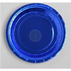 Тарелка бумажная набор 6шт, цвет синий