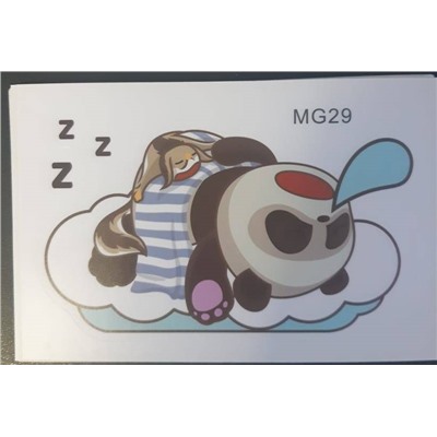 Наклейка многоразовая интерьерная "Спящая панда" 15*10,5 см (2719)