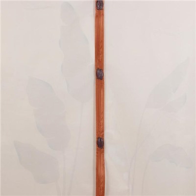 Сетка антимоскитная на магнитах «Тропические листы», 100×210 см, цвет коричневый МИКС