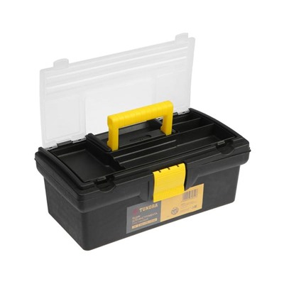 Ящик для инструмента ТУНДРА, 13", 330 х 175 х 125 мм, пластиковый, органайзер