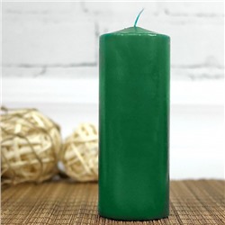 Свеча-колонна зеленая 7х19 см, время горения 76 часов