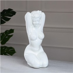 Статуэтка "Дама", белая, керамика, 38 см