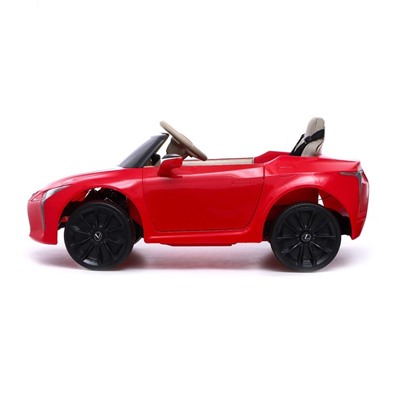Электромобиль LEXUS LC500, EVA колеса, кожаное сидение, цвет красный
