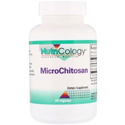 Nutricology, MicroChitosan, 60 растительных капсул