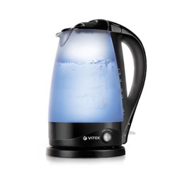 Чайник электрический Vitek VT-1156W, 2200 Вт, 1.7 л, подсветка, белый