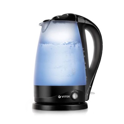 Чайник электрический Vitek VT-1156W, 2200 Вт, 1.7 л, подсветка, белый