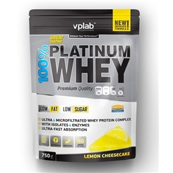 Протеин сывороточный Platinum Whey 100%  lemon cheesecake Vplab 750 гр.