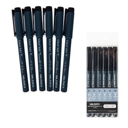 Ручка капиллярная набор для черчения Malevich Graf'Art, 6 штук (005, 01, 02, 03, 05, 08)
