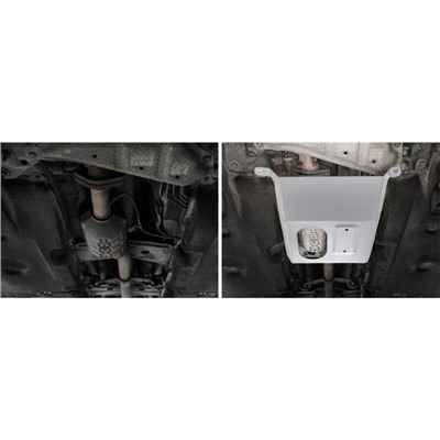 Защита кислородного датчика Rival для Mazda CX-5 II 2017-н.в., штампованная, алюминий 3 мм, без крепежа, 3.3824.1