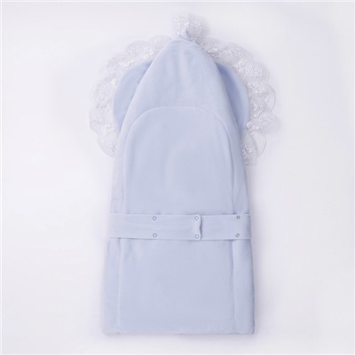 Конверт-одеяло (велюр) К129, голубой, размер 100*87