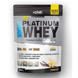 Протеин сывороточный Platinum Whey 100% vanilla Vplab 750 гр.