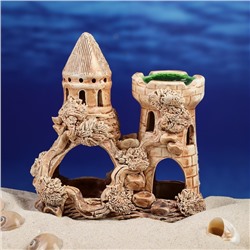 Декорации для аквариума "Замок с башней-луковицей", микс
