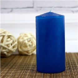 Свеча-колонна 7х15 см синяя, горение 60 ч