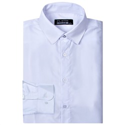 Подростковая рубашка Platin Slim fit белого цвета длинный рукав для мальчика