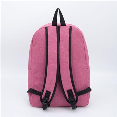 Рюкзак, отдел на молнии, наружный карман, косметичка, цвет розовый