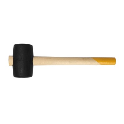 Киянка ТУНДРА, деревянная рукоятка, черная резина, 55 мм,  450 г