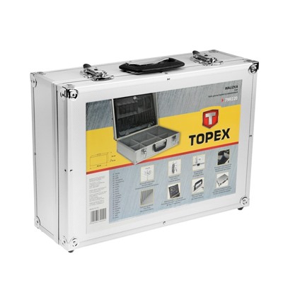 Кейс для инструмента TOPEX 79R220, алюминиевый, 450х320х150 мм, замки с ключами