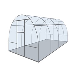 Каркас теплицы «Новая-Цинк», 6 × 3 × 2,1 м, оцинкованная сталь, профиль 20 × 20 мм, без поликарбоната