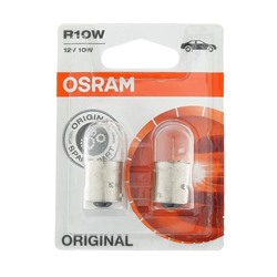 Лампа автомобильная Osram, R10W, 12 В, 10 Вт, набор 2 шт, 5008-02B