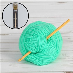 Крючок для вязания, бамбуковый, d = 5,5 мм, 15 см