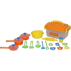 Набор детской посуды (20 элементов) (в контейнере)