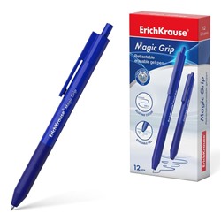 Ручка "пиши-стирай" гелевая автомат ErichKrause "Magic Grip", узел 0.5, чернила синие 48198