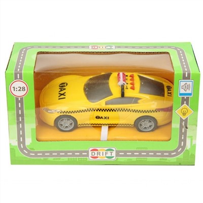 Drift  мод. 64969 1:28 Машина фрикц. Спецтехника Taxi Car, свет, звук