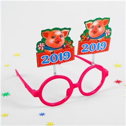 Очки «С новым 2019 годом», на пружинках