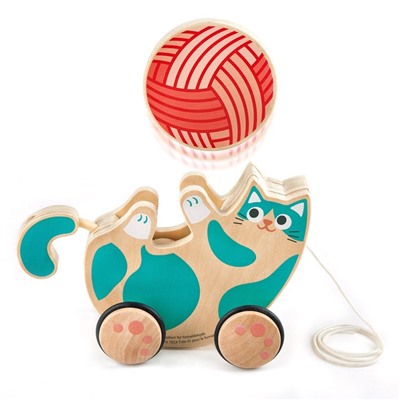 Каталка-погремушка Hape «Игривый котенок» для малышей