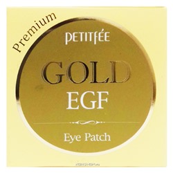 Гидрогелевые патчи для век с золотом и пептидом Premium EGF Petitfee (60 шт), Корея Акция
