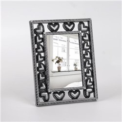 Зеркало настольное, зеркальная поверхность 9 × 14 см, цвет «состаренное серебро»