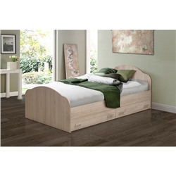 Кровать на уголках №1 с ящиками, 900 × 1900 мм, цвет ясень шимо светлый