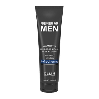 Шампунь для волос и тела освежающий PREMIER FOR MEN OLLIN 250 мл